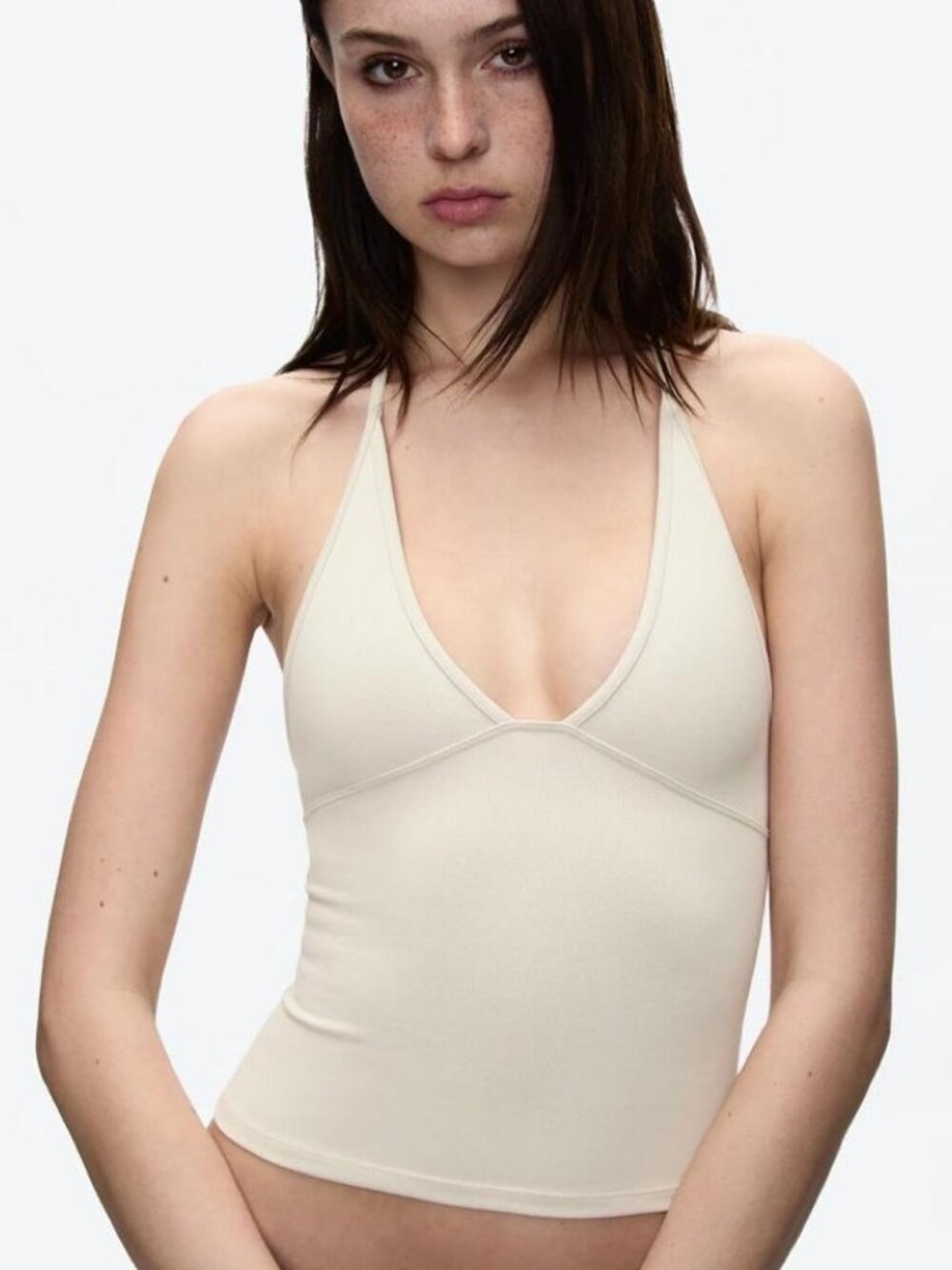 Tank Air Women's Cream and Tan Vest